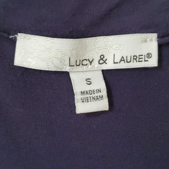 Lucy & Laurel Navy Blue Dress with Metal Embellishments Size Small - Picture 5 of 7